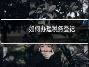 如何办理税务登记