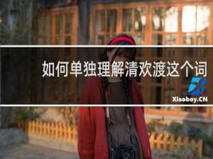 如何单独理解清欢渡这个词