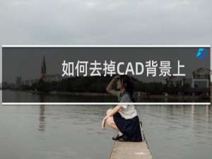 如何去掉CAD背景上的网状白点