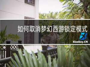 如何取消梦幻西游锁定模式