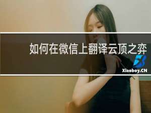 如何在微信上翻译云顶之弈