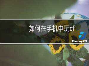 如何在手机中玩cf