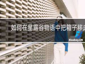 如何在星露谷物语中把箱子移走