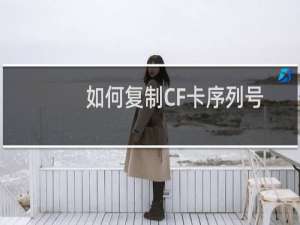 如何复制CF卡序列号