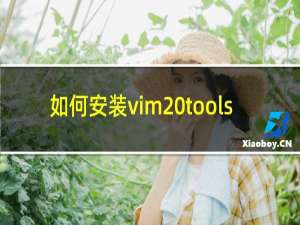 如何安装vim tools