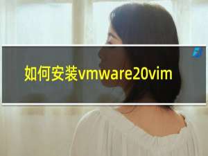 如何安装vmware vim