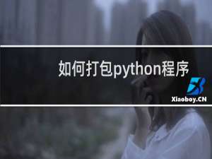 如何打包python程序