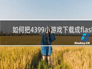 如何把4399小游戏下载成flash