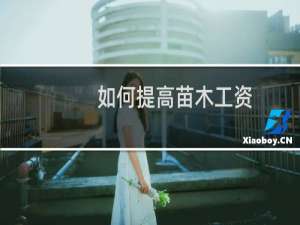 如何提高苗木工资