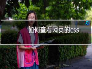 如何查看网页的css