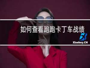 如何查看跑跑卡丁车战绩
