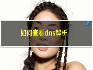 如何查看dns解析