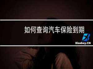 如何查询汽车保险到期