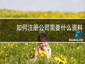如何注册公司需要什么资料