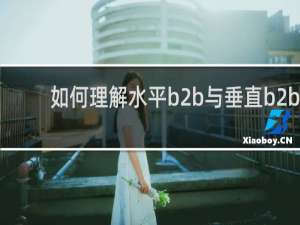如何理解水平b2b与垂直b2b