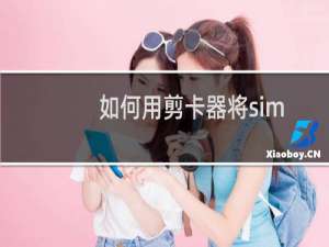 如何用剪卡器将sim卡大卡剪成小卡