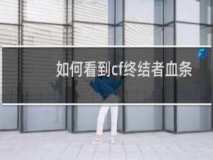 如何看到cf终结者血条