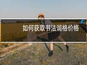 如何获取书法润格价格