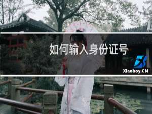 如何输入身份证号