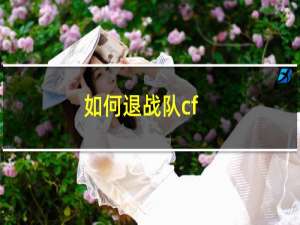 如何退战队cf