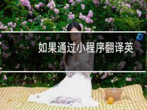 如果通过小程序翻译英文？