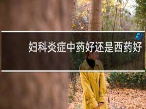 妇科炎症中药好还是西药好