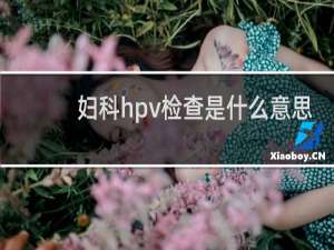 妇科hpv检查是什么意思