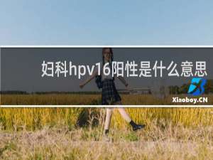 妇科hpv16阳性是什么意思