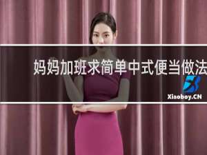 妈妈加班求简单中式便当做法