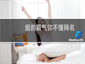 姐的霸气你不懂网名