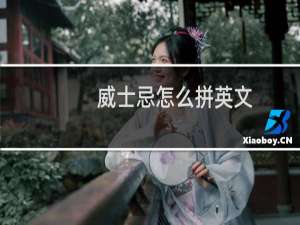 威士忌怎么拼英文