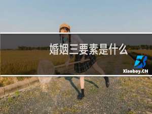 婚姻三要素是什么