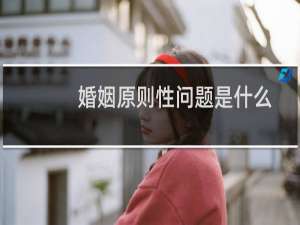 婚姻原则性问题是什么