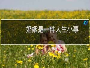婚姻是一件人生小事