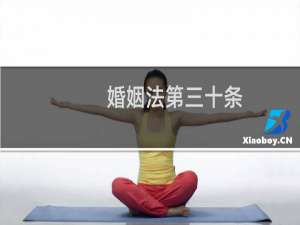 婚姻法第三十条