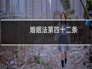 婚姻法第四十二条