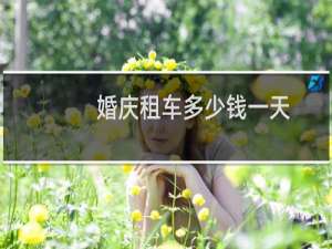 婚庆租车多少钱一天