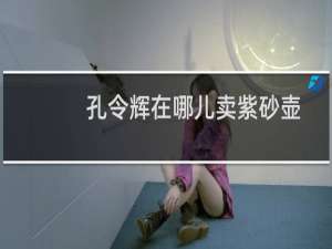 孔令辉在哪儿卖紫砂壶