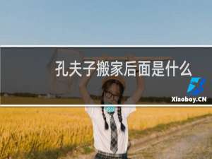 孔夫子搬家后面是什么