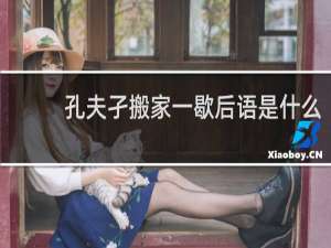 孔夫孑搬家一歇后语是什么