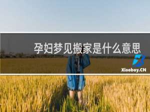 孕妇梦见搬家是什么意思