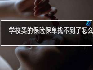 学校买的保险保单找不到了怎么办