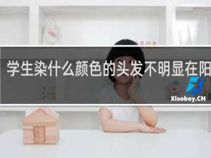 学生染什么颜色的头发不明显在阳光下