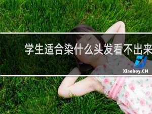 学生适合染什么头发看不出来