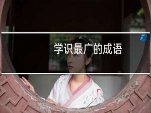 学识最广的成语