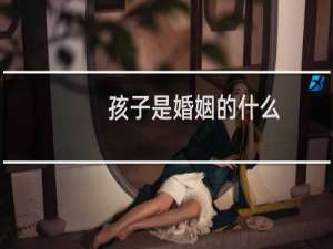 孩子是婚姻的什么
