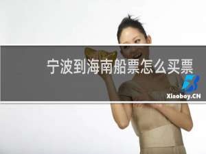 宁波到海南船票怎么买票