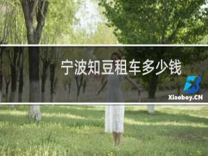 宁波知豆租车多少钱