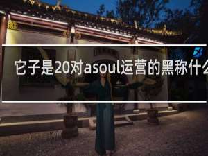 它子是 对asoul运营的黑称什么梗