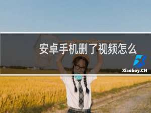 安卓手机删了视频怎么恢复（安卓手机视频误删怎么恢复）